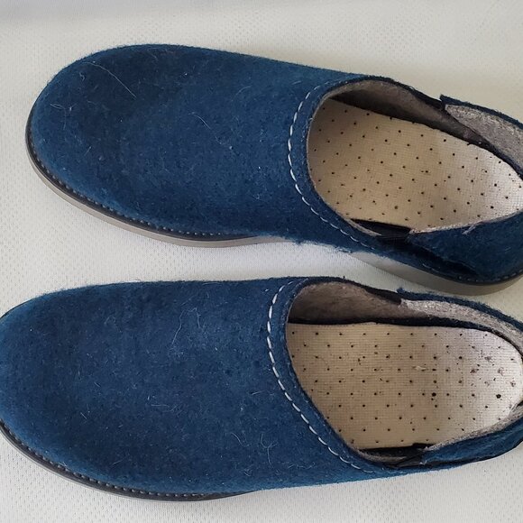 SAMUEL HUBBARD Mens Spring Back Monopett Felt Clog Size 10.5 M Royal Blue $170 - Picture 2 of 7